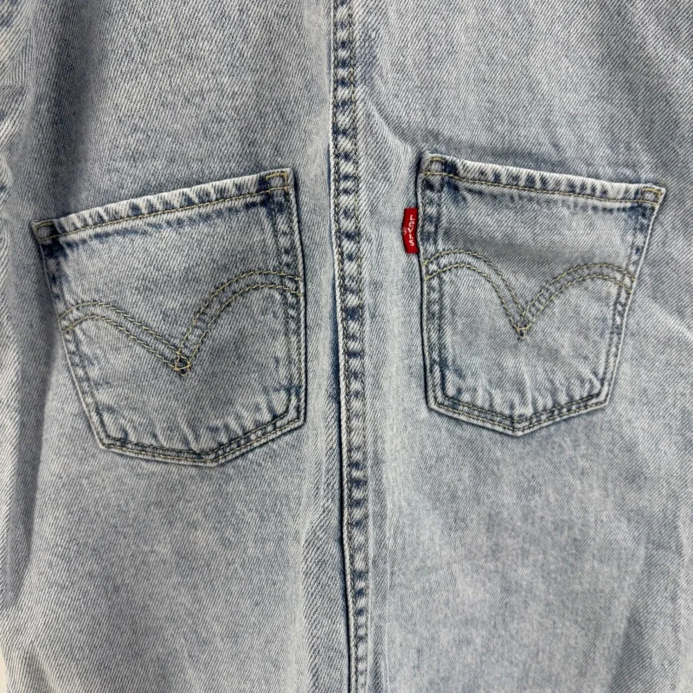 Levi Kids Jumper Size 10‎ REG Blue Denim Acid Wash Bib Front Vintage 90's Style